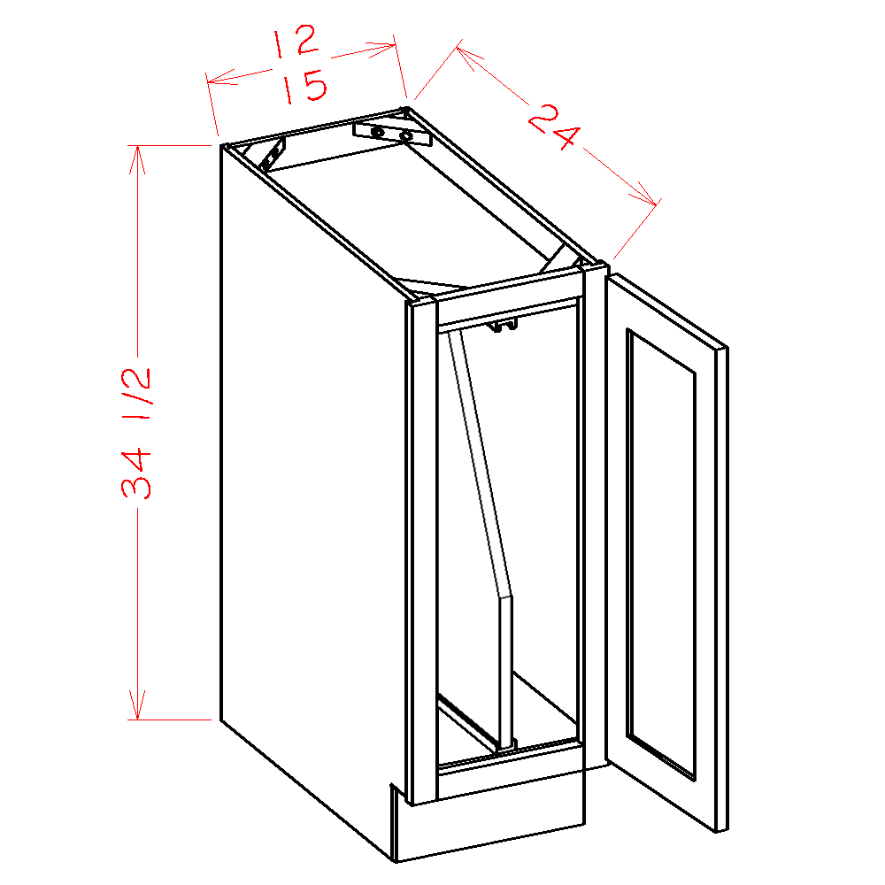 Full Height Door Tray Divider Base Kits (SEO-B15FHTD)