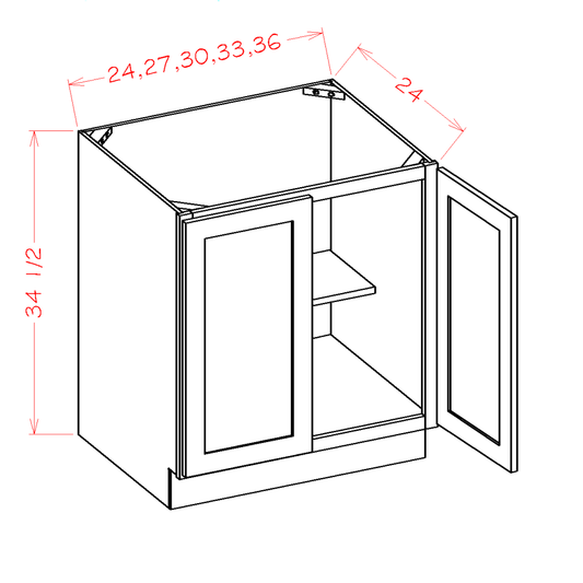 Double Full Height Door Bases (SD-B24FH)