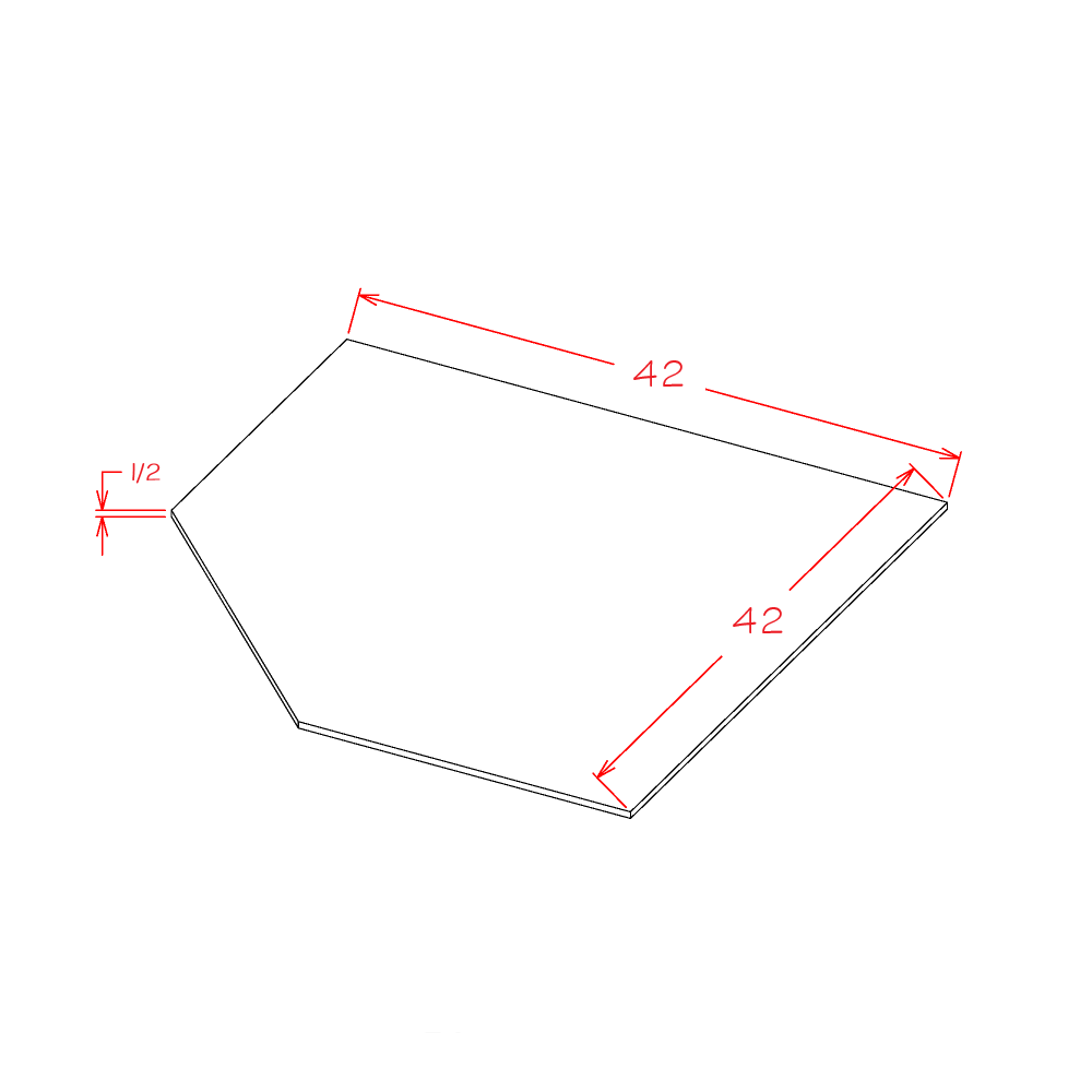 Diagonal Corner Sink Base Floor (CW-SBF4242)