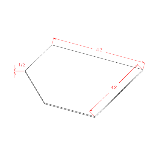 Diagonal Corner Sink Base Floor (UV-SBF4242)