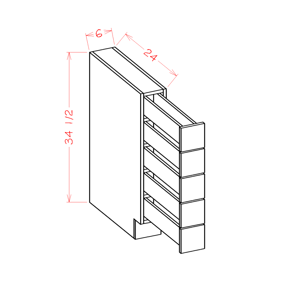 Base Spice Drawer Cabinet (SC-BSDC6)