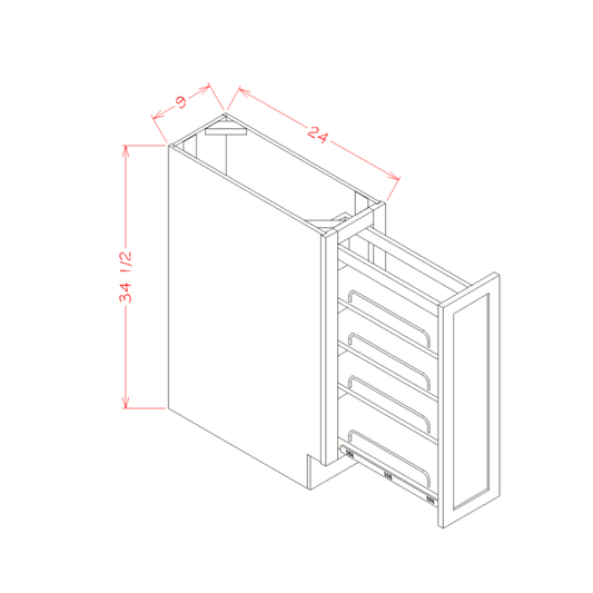 Full Height Door Base Kit with Shelf Pullout (CS-BT9PO)