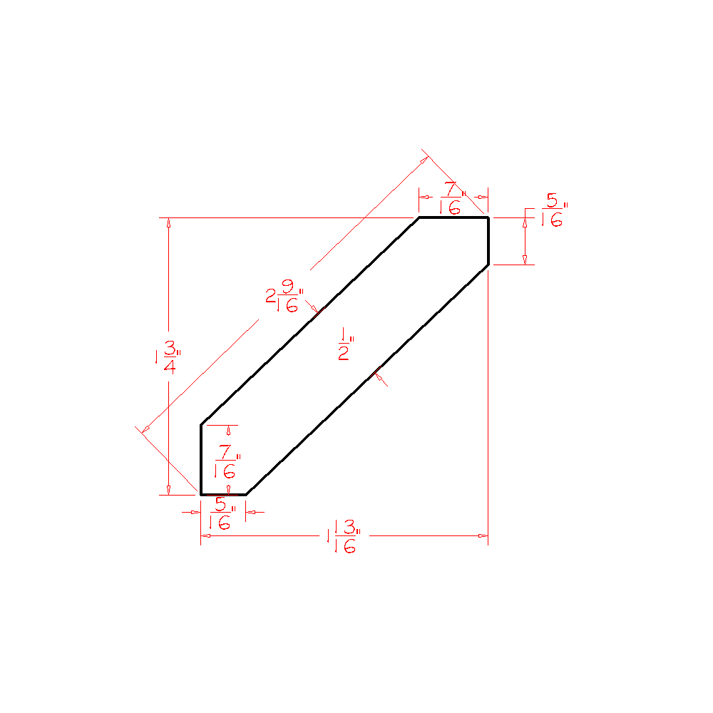 Angle Crown Moulding (1-3/4"H) (Grey-ACM8)
