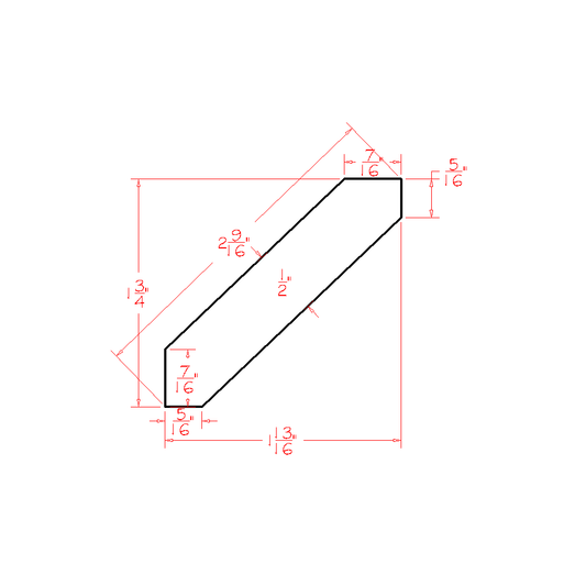 Angle Crown Moulding (1-3/4"H) (Honey-ACM8)