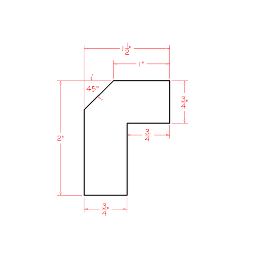 Angle Light Rail Moulding CUT84 (OT-ALRM:Cut84)