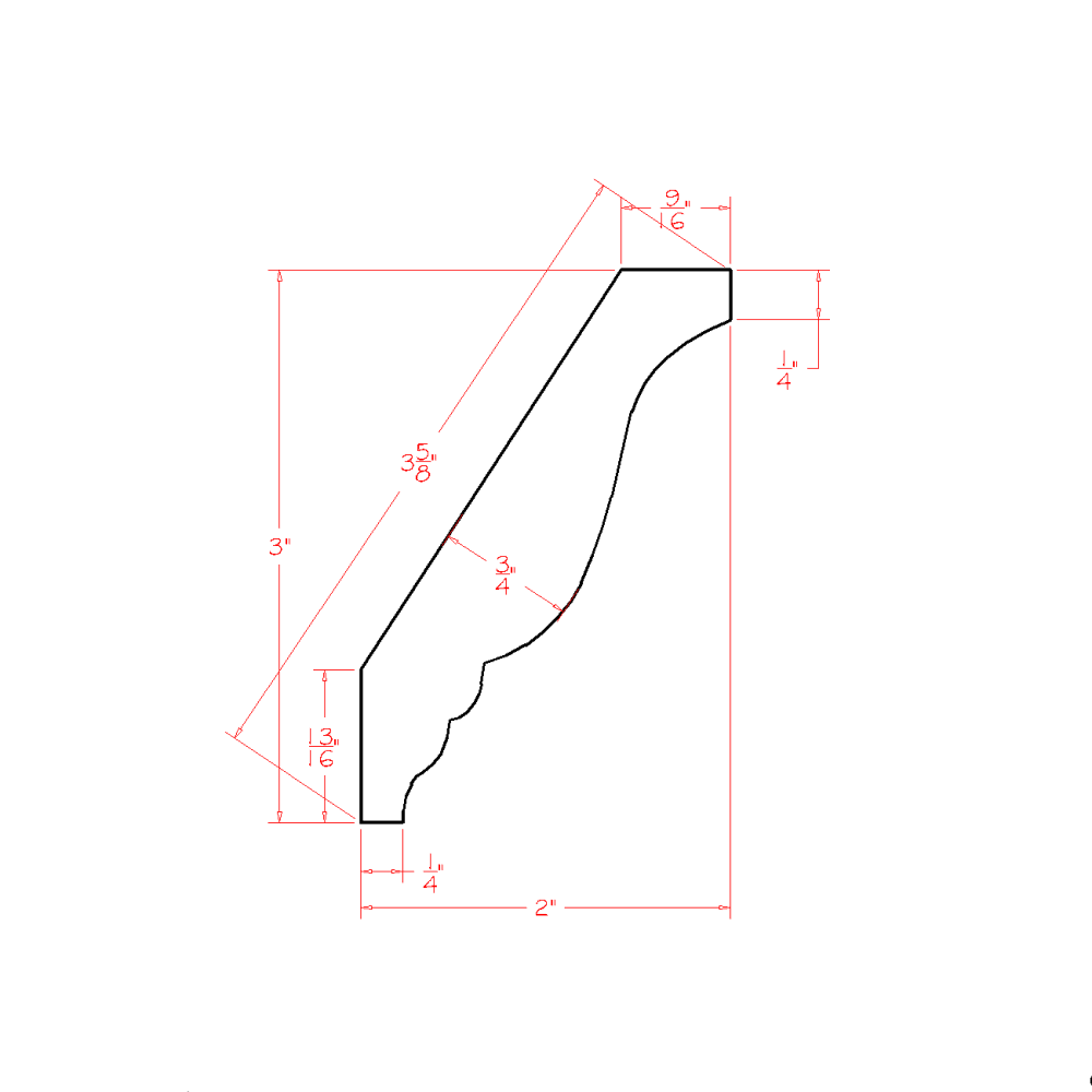 Decorative Crown Moulding CUT84 (CW-DCM:Cut84)