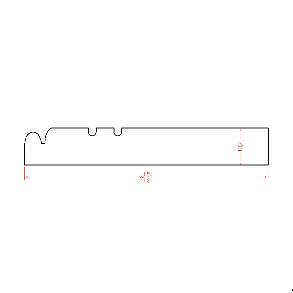 Furniture Base Moulding CUT84 (CW-FBM:Cut84)