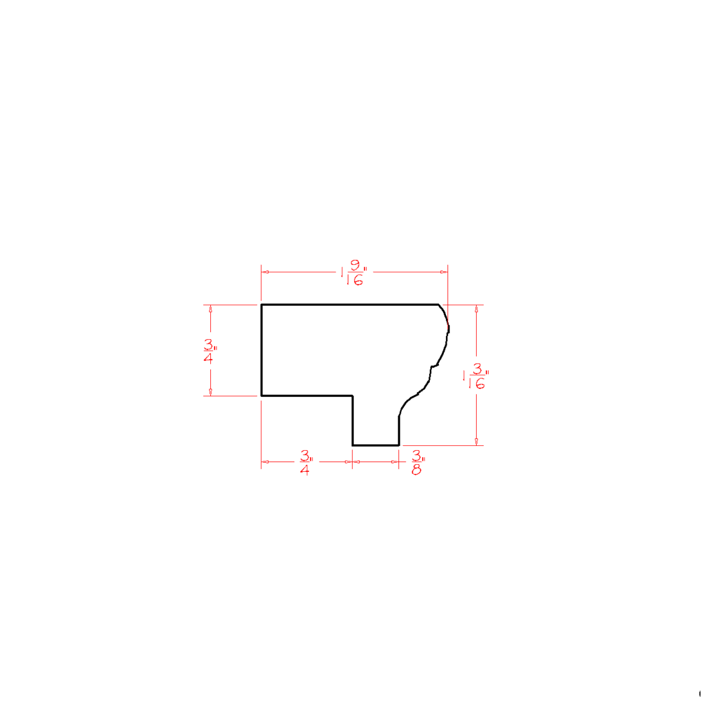 Light Rail Moulding CUT84 (OM-LRM:Cut84)