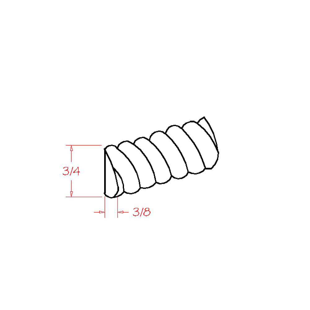 Rope Moulding CUT84 (Saddle-ROPE:Cut84)