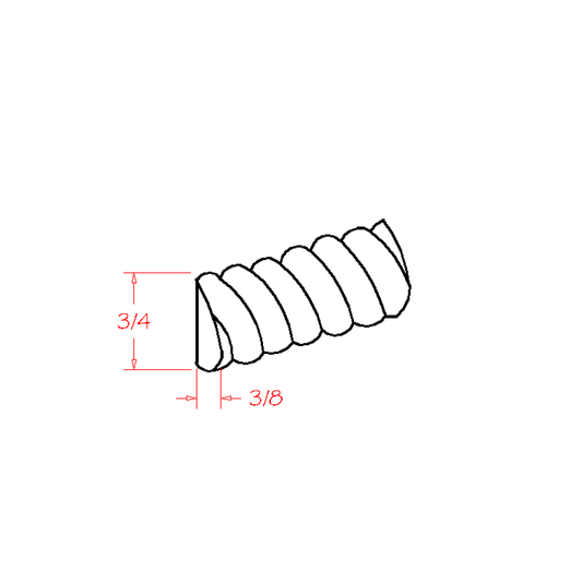 Rope Moulding CUT84 (Saddle-ROPE:Cut84)
