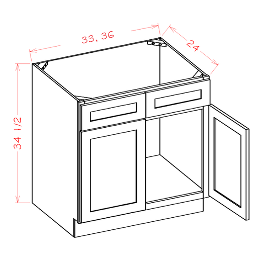 Sink Bases with Double Drawer Fronts (SH-SB36)