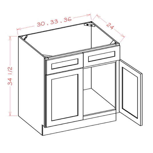 Sink Bases with Double False Drawer Front (SB-SB36)