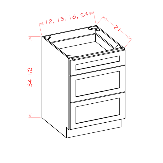 Vanity Drawer Bases (SN-3VDB18)