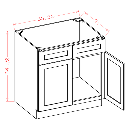 Double Door Single Drawer Front Vanity Sink Bases (OM-VS27)