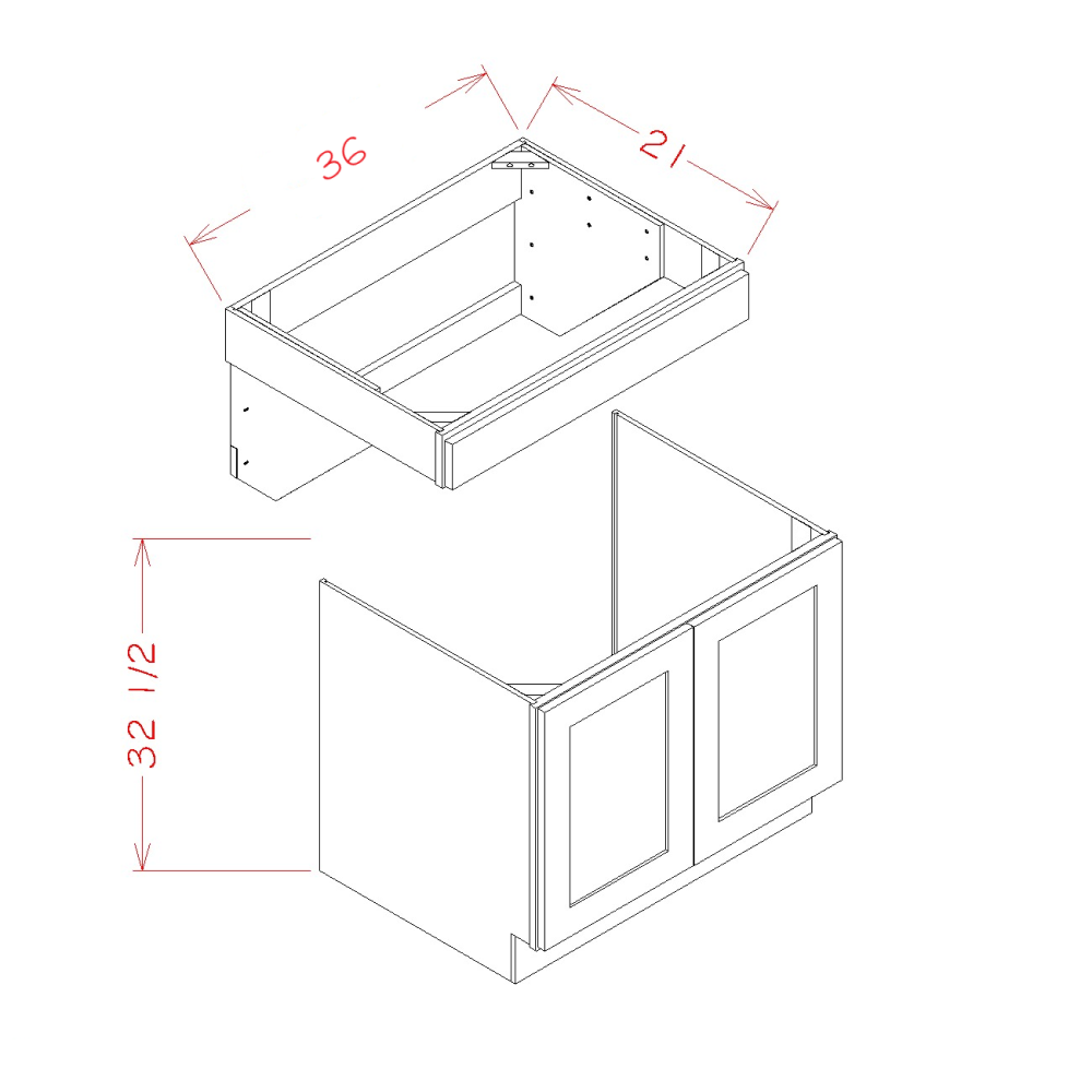 ADA Vanity Sink Base (SW-VS36ADA)