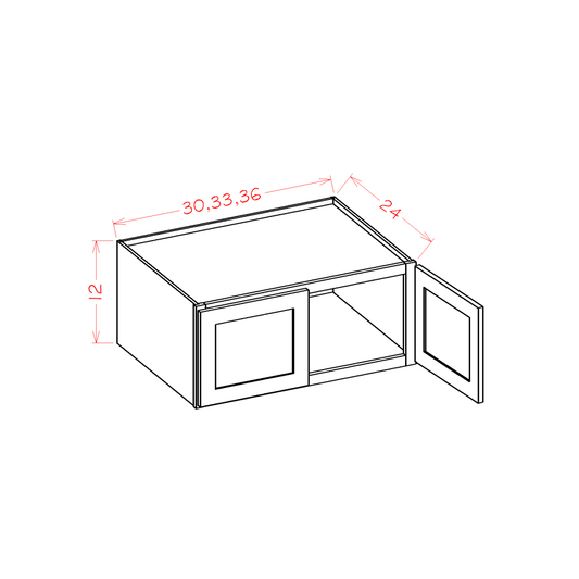12" High Wall Refrigerator Cabinets (OT-W301224)
