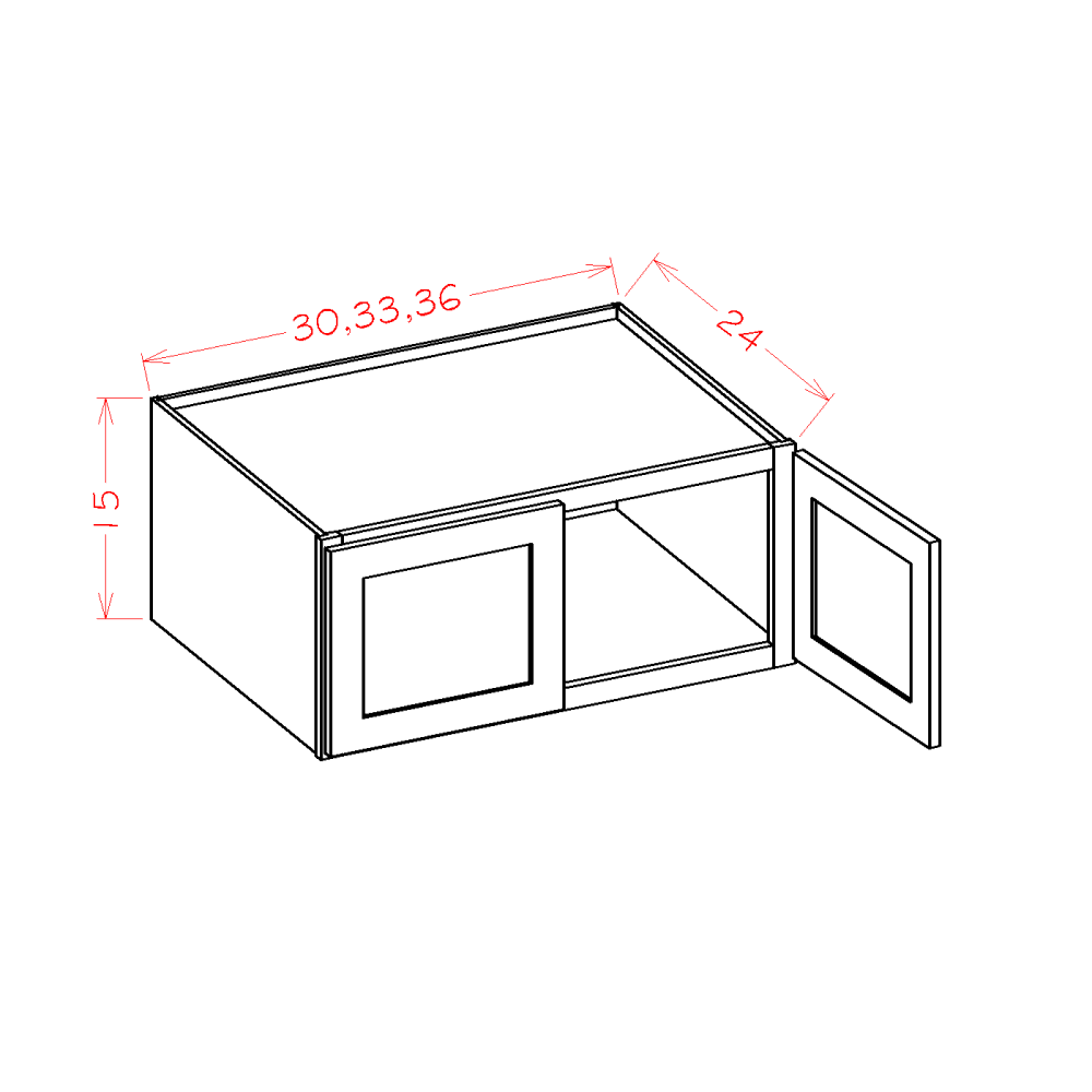 15" High Wall Refrigerator Cabinets (OM-W301524)