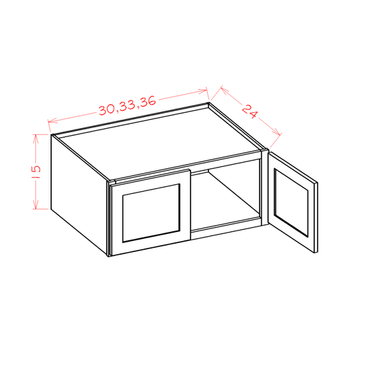 15" High Wall Refrigerator Cabinets (SH-W361524)