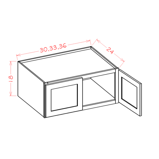 18" High Wall Refrigerator Cabinets (SB-W301824)