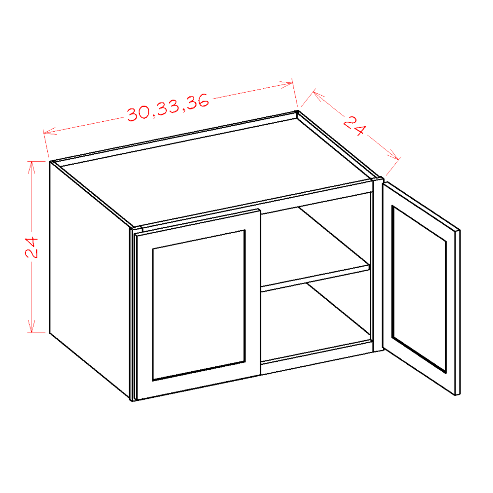 24" High Wall Refrigerator Cabinets (OM-W332424)
