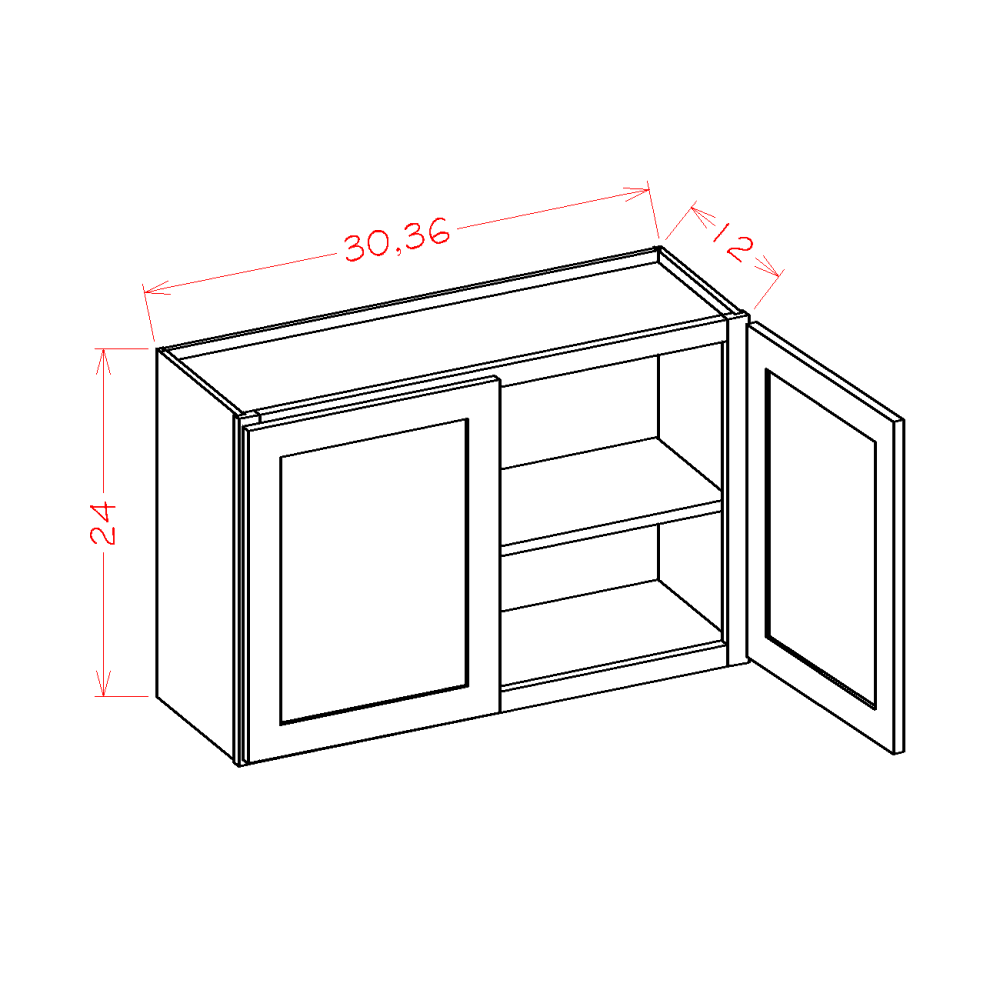 24" High Bridge Cabinets (OT-W3624)