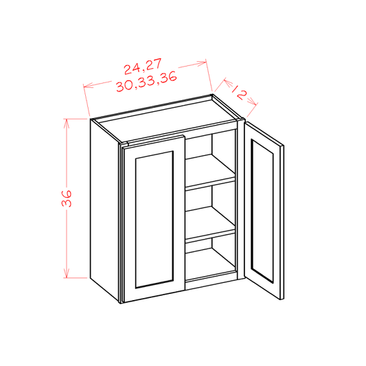 36" High Double Door Wall Cabinets (SH-W2436)