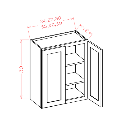30" High Double Door Wall Cabinets (SW-W2430)