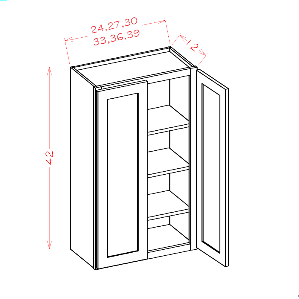 42" High Double Door Wall Cabinets (CW-W2442)