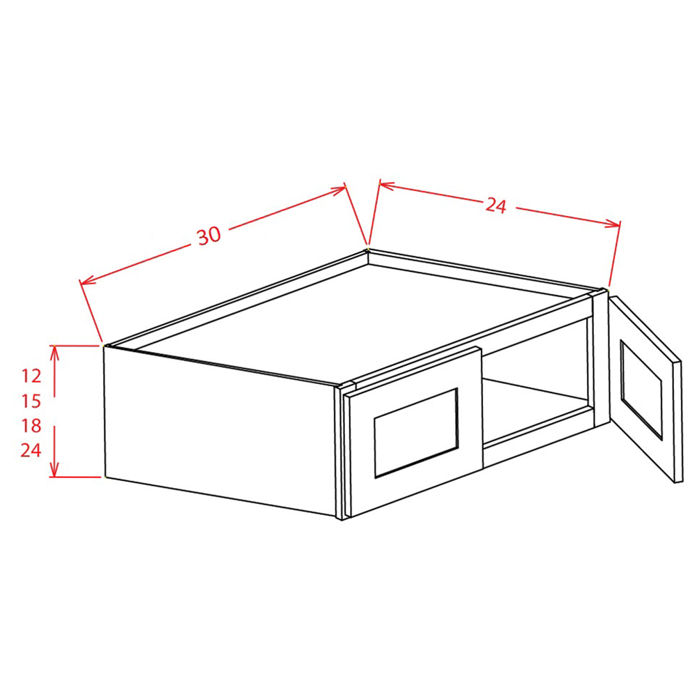 12" High Wall Refrigerator Cabinets (CW-W331224)