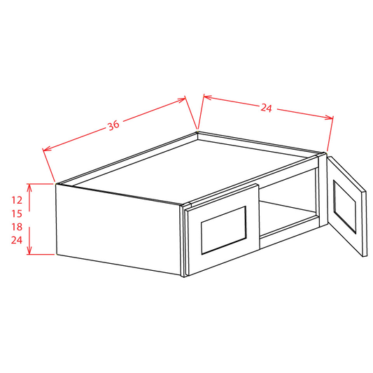 18" High Wall Refrigerator Cabinets (SD-W331824)