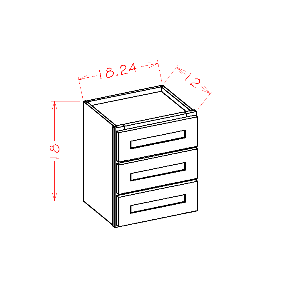 Three Drawer Tower Stacking Cabinets (CW-W3D18)