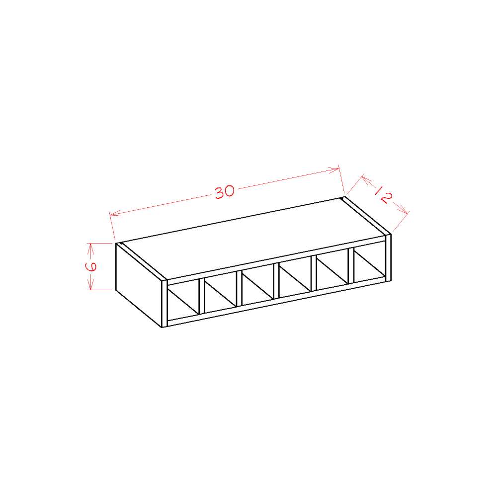 Wall Wine Cubby Cabinet (OS-WWC630)