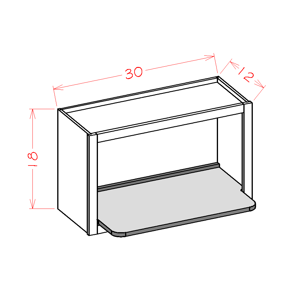 Wall Microwave Shelf Insert (AntiqueWhite-WMSSHELF)