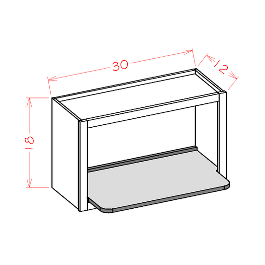 Wall Microwave Shelf Insert (AntiqueWhite-WMSSHELF)