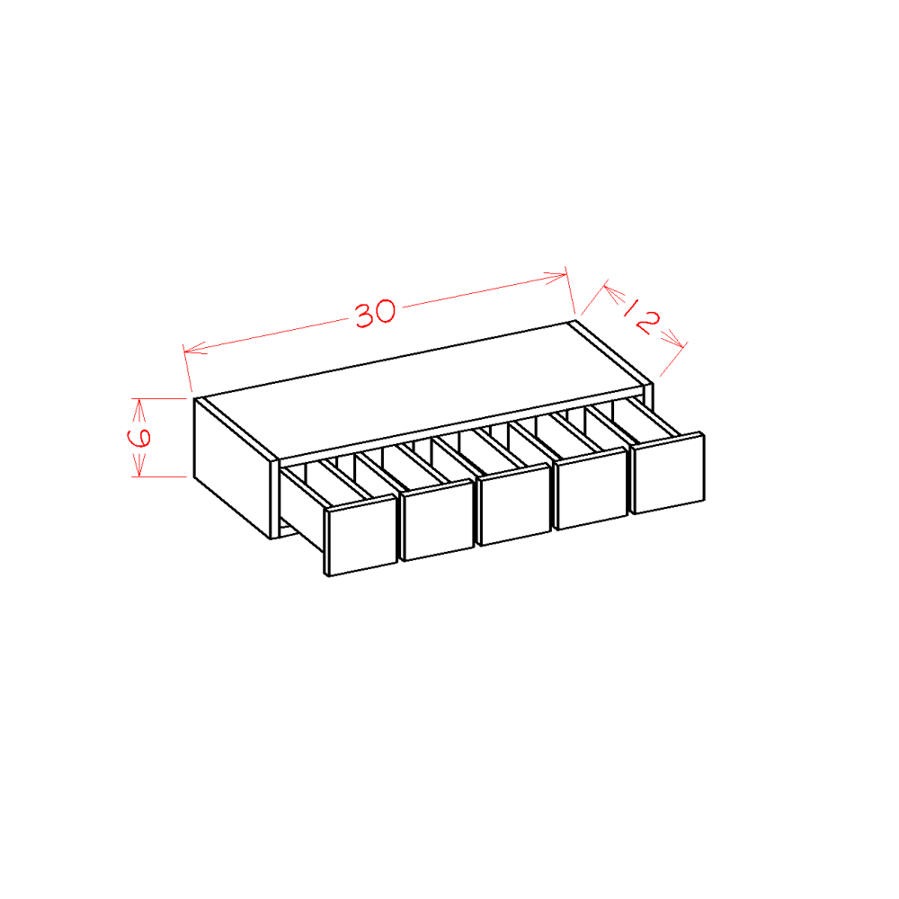 Wall Spice Drawer Cabinet (SG-WSD630)