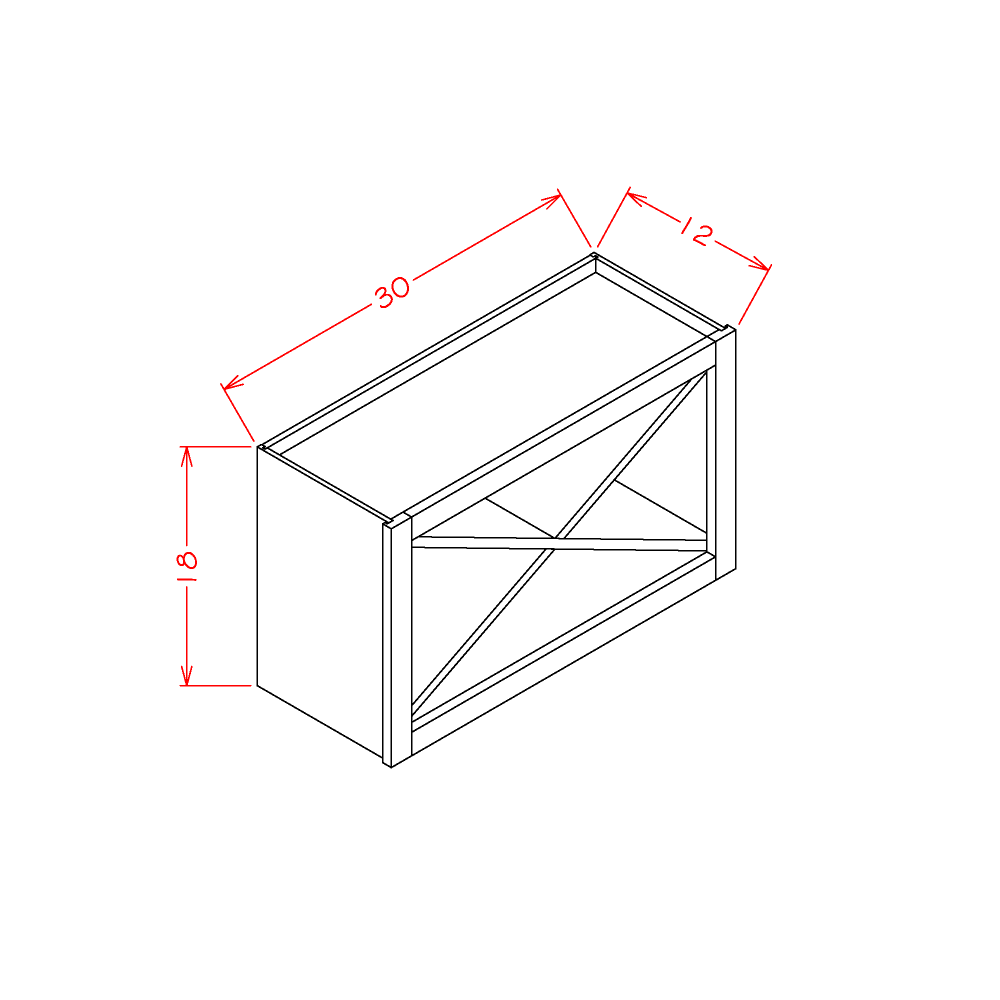 Wall X Rack Cabinet Kit (White-WXR3018)