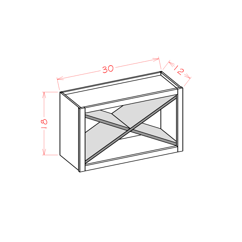 Wall X Rack Shelf Insert (Antique White-WXRSHELF)