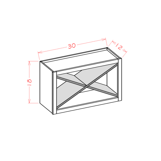 Wall X Rack Shelf Insert (Antique White-WXRSHELF)
