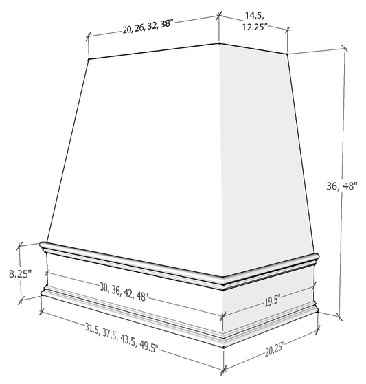 Raleigh - Tapered Classic Moulding Smooth (RAL-1V3636UN)