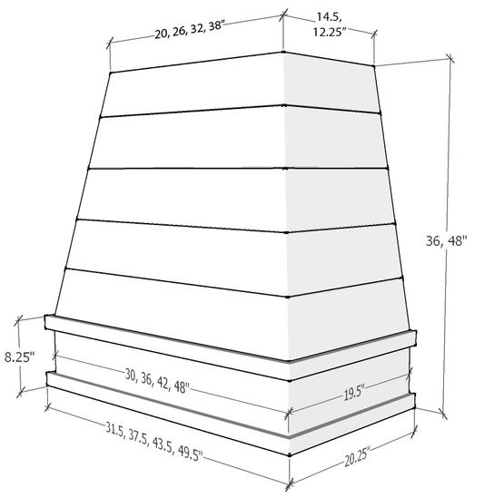 Raleigh - Tapered Block Moulding Shiplap (RAL-3V3048UN)