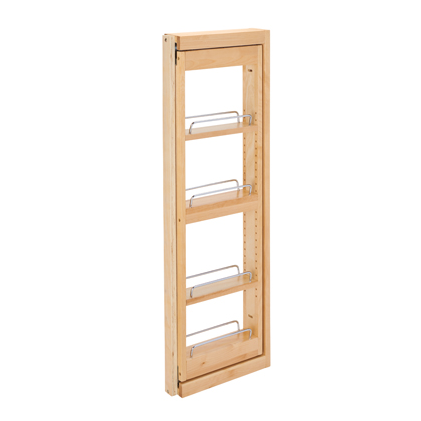 3" Tiered Wall Filler Between Cabinet Pullout w/ Ball Bearing Soft-Close (42"H Wall Cabinets) (432-WFBBSC42-3C)