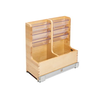 Vanity Cabinet L-Shaped Pullout Organizer w/ Blum Soft-Close (Fits 30" Vanity Sink Base) (441-15VSBSC-1)