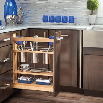 Base Cabinet Pullout Utility Organizer (Fits 9" Full Height Door Base) (448UT-BCSC-5C)