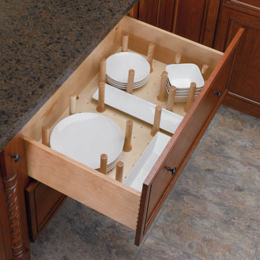 Trimmable Wood Peg Drawer System w/ 16 pegs (4DPS-3921)