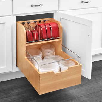 Base Cabinet Food Storage Container Organizer (Fits 18" Base) (4FSCO-18SC-1)