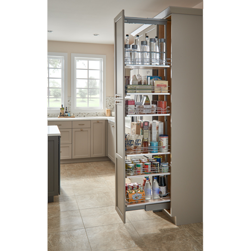 Wire Frame Solid Bottom Pantry Pullout (5358-10-GR)