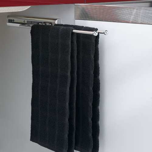 Chrome Under Cabinet 2-Prong Pullout Towel Bar (563-51-C)