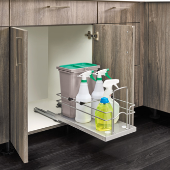 Sink Base Waste & Cleaning Pullout w/ Soft Close (5SBWCC-8S-1)