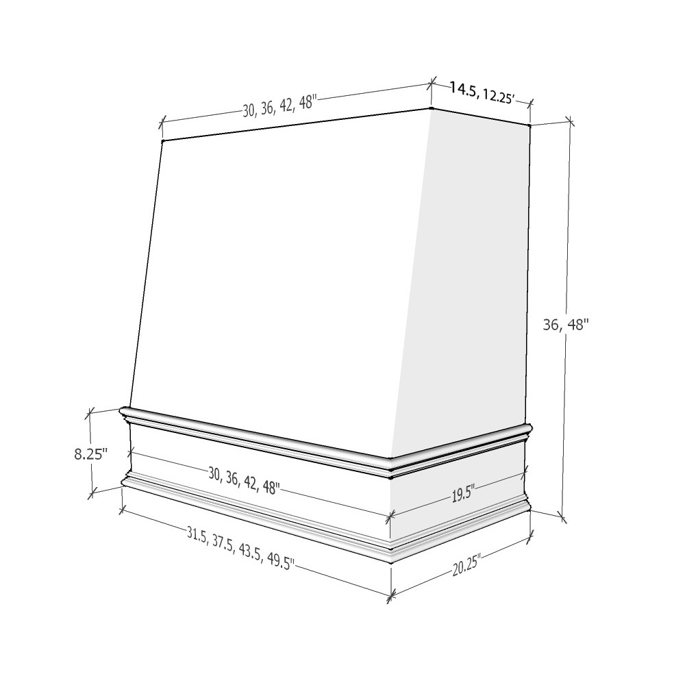 Wilmington - Angled Classic Moulding Smooth (WIL-1V3636UN)