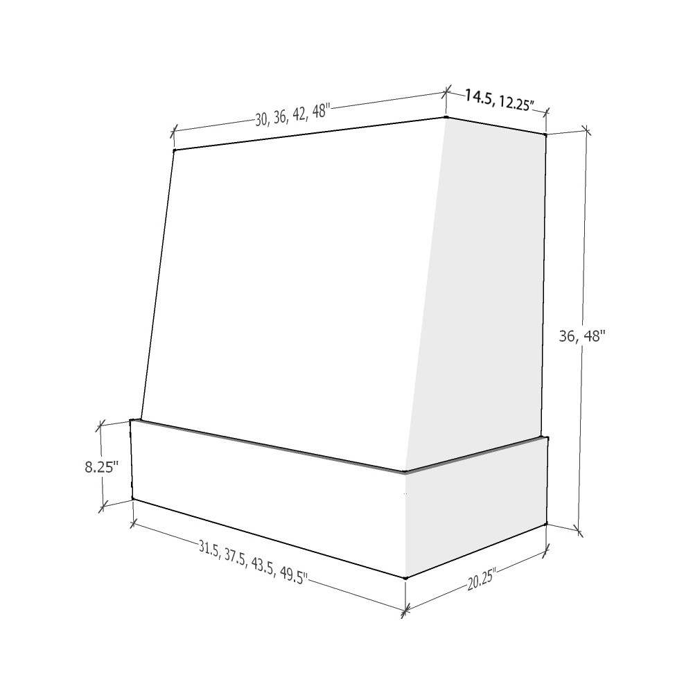 Wilmington - Angled Maple Band Smooth (WIL-4V4848UN)